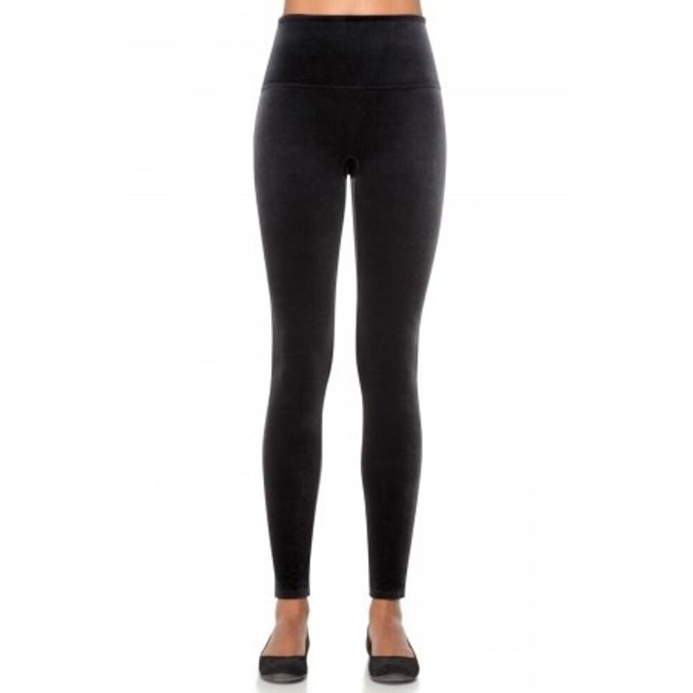 Spanx‎ Ready-To-Wow! Black Velvet High Rise Leggings Size XS NWT